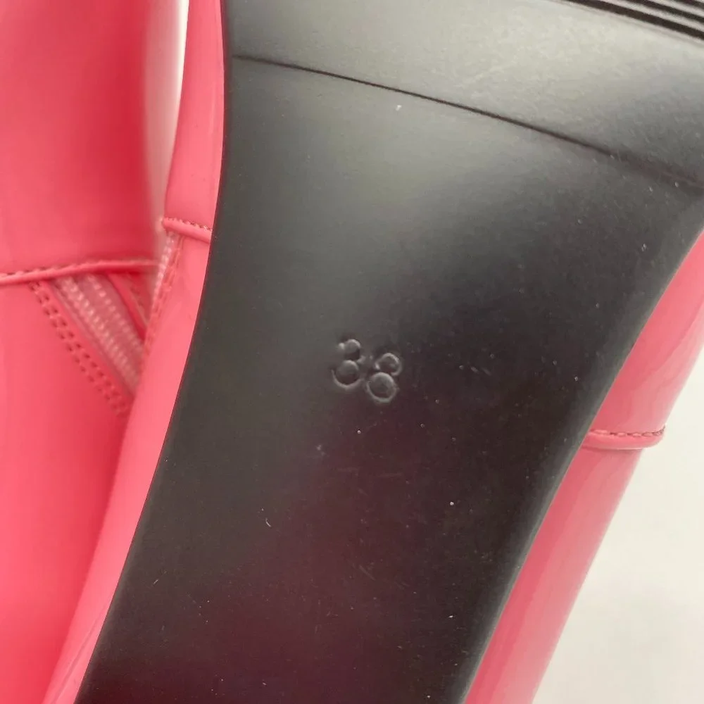 Pink Round Toe Thigh High Over The Knee Boots - Picture 10 of 11